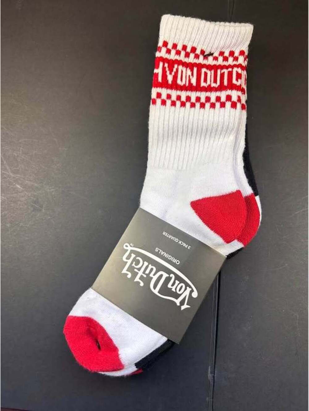 Von Dutch 3-Pack Quarter Socks White/grey/black 421]